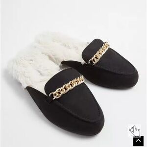 Torrid Fur Lined Mule Size 8.5 ww